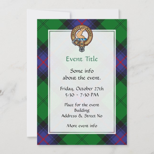 Clan Armstrong Crest Invitation (Front)