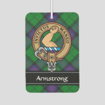 Clan Armstrong Crest over Tartan Air Freshener