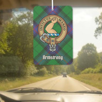 Clan Armstrong Crest over Tartan Air Freshener