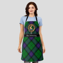Clan Armstrong Crest over Tartan Apron