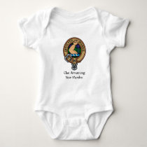 Clan Armstrong Crest over Tartan Baby Bodysuit