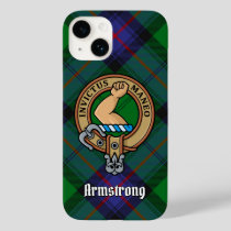 Clan Armstrong Crest over Tartan Case-Mate iPhone 14 Case