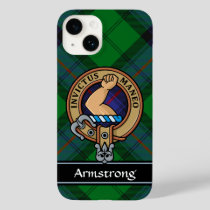 Clan Armstrong Crest over Tartan Case-Mate iPhone 14 Case