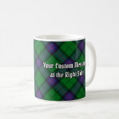 Clan Armstrong Crest over Tartan Coffee Mug (Front Right)
