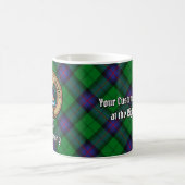 Clan Armstrong Crest over Tartan Coffee Mug (Center)