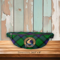 Clan Armstrong Crest over Tartan Fanny Pack