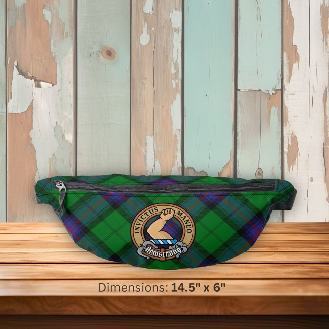 Clan Armstrong Crest over Tartan Fanny Pack (Creator Uploaded)