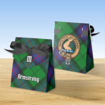 Clan Armstrong Crest over Tartan Favor Box