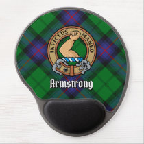 Clan Armstrong Crest over Tartan Gel Mouse Pad
