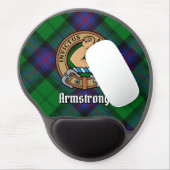 Clan Armstrong Crest over Tartan Gel Mouse Pad (Left Side)