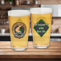 Clan Armstrong Crest over Tartan Glass