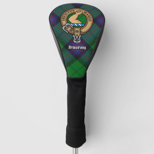 Clan Armstrong Crest over Tartan Golf Head Cover