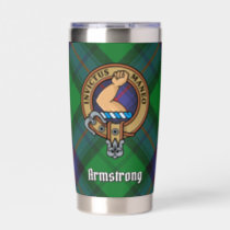 Clan Armstrong Crest over Tartan Insulated Tumbler