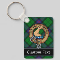 Clan Armstrong Crest over Tartan Keychain