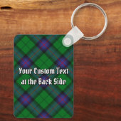 Clan Armstrong Crest over Tartan Keychain (Back)
