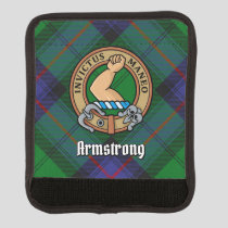 Clan Armstrong Crest over Tartan Luggage Handle Wrap