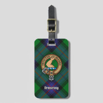 Clan Armstrong Crest over Tartan Luggage Tag