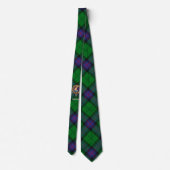 Clan Armstrong Crest over Tartan Neck Tie (Back)