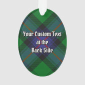 Clan Armstrong Crest over Tartan Ornament (Back)