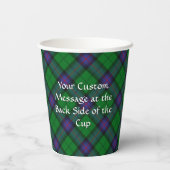 Clan Armstrong Crest over Tartan Paper Cups (Back)