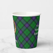 Clan Armstrong Crest over Tartan Paper Cups (Left)