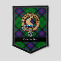 Clan Armstrong Crest over Tartan Pennant