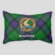 Clan Armstrong Crest over Tartan Pet Bed