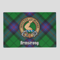 Clan Armstrong Crest over Tartan Placemat