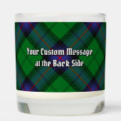 Clan Armstrong Crest over Tartan Scented Candle (Back)
