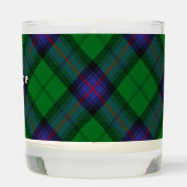 Clan Armstrong Crest over Tartan Scented Candle (Left)