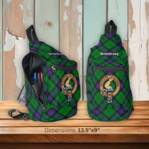 Clan Armstrong Crest over Tartan Sling Bag