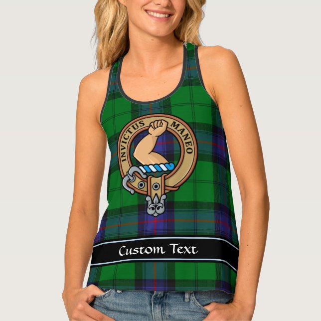 Clan Armstrong Crest over Tartan Tank Top (Front)