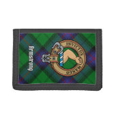 Clan Armstrong Crest over Tartan Trifold Wallet (Front)