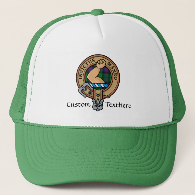 Clan Armstrong Crest over Tartan Trucker Hat (Front)