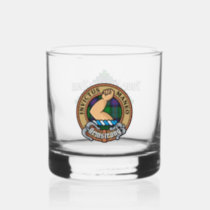 Clan Armstrong Crest over Tartan Whiskey Glass