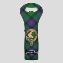 Clan Armstrong Crest over Tartan Wine Bag