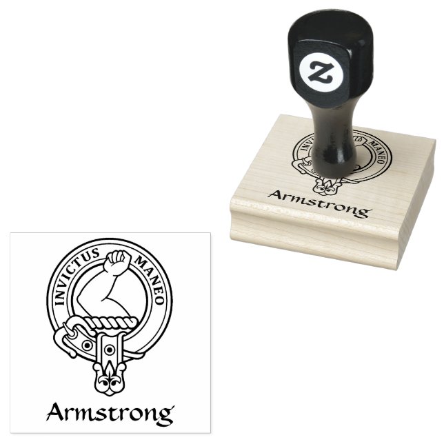 Clan Armstrong Crest Rubber Stamp (Stamped)