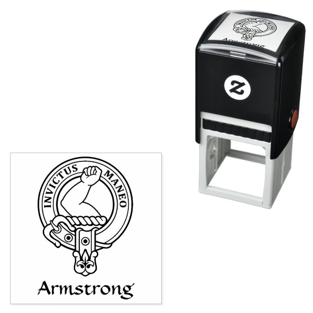 Clan Armstrong Crest Self-inking Stamp (In Situ)