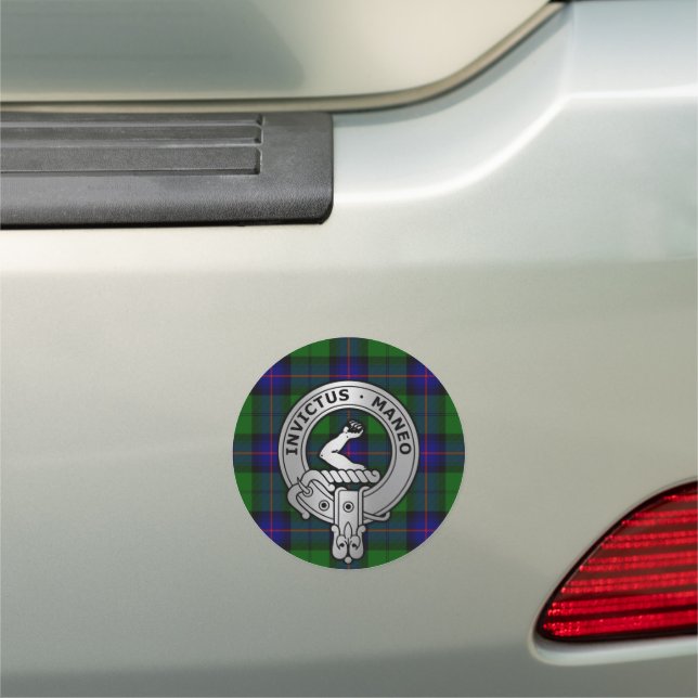 Clan Armstrong Crest & Tartan Car Magnet (In Situ)