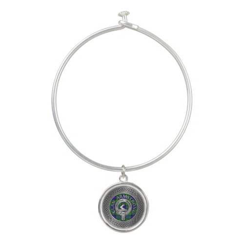 Clan Armstrong Crest  Tartan Knot Bangle Bracelet