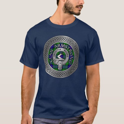 Clan Armstrong Crest  Tartan Knot T_Shirt