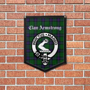 Clan Armstrong Crest & Tartan Pennant