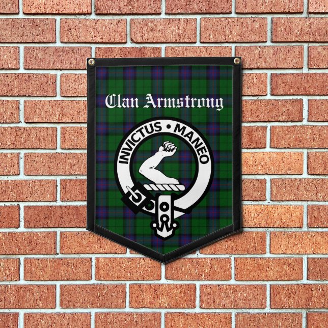 Clan Armstrong Crest & Tartan Pennant (Insitu 1)