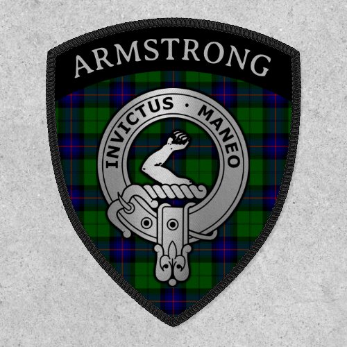 Clan Armstrong Crest  Tartan Shield Patch