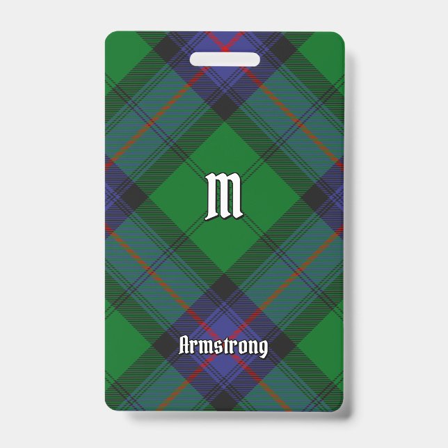Clan Armstrong Hunting Tartan Badge (Front)