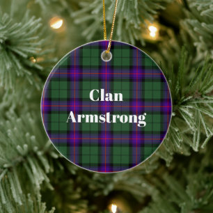 Clan Armstrong Modern Tartan Ceramic Ornament