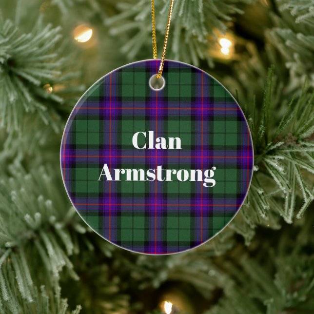 Clan Armstrong Modern Tartan Ceramic Ornament (Tree)