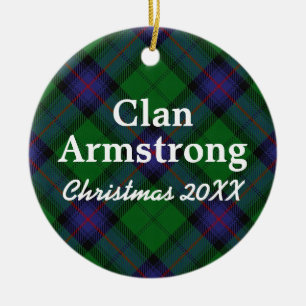 Clan Armstrong Scottish Tartan Ceramic Ornament