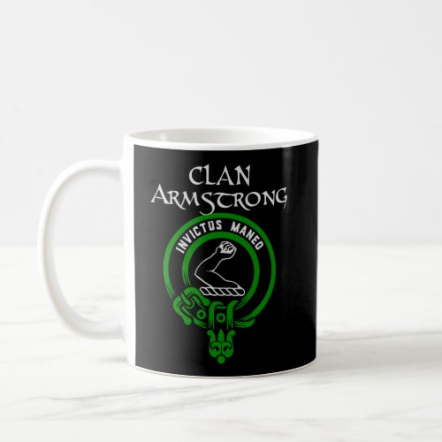 Clan Armstrong Scottish Tartan Design On Back And  Coffee Mug