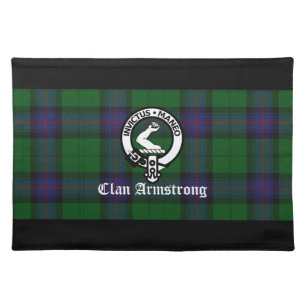 Clan Armstrong Tartan and Crest Badge Placemat